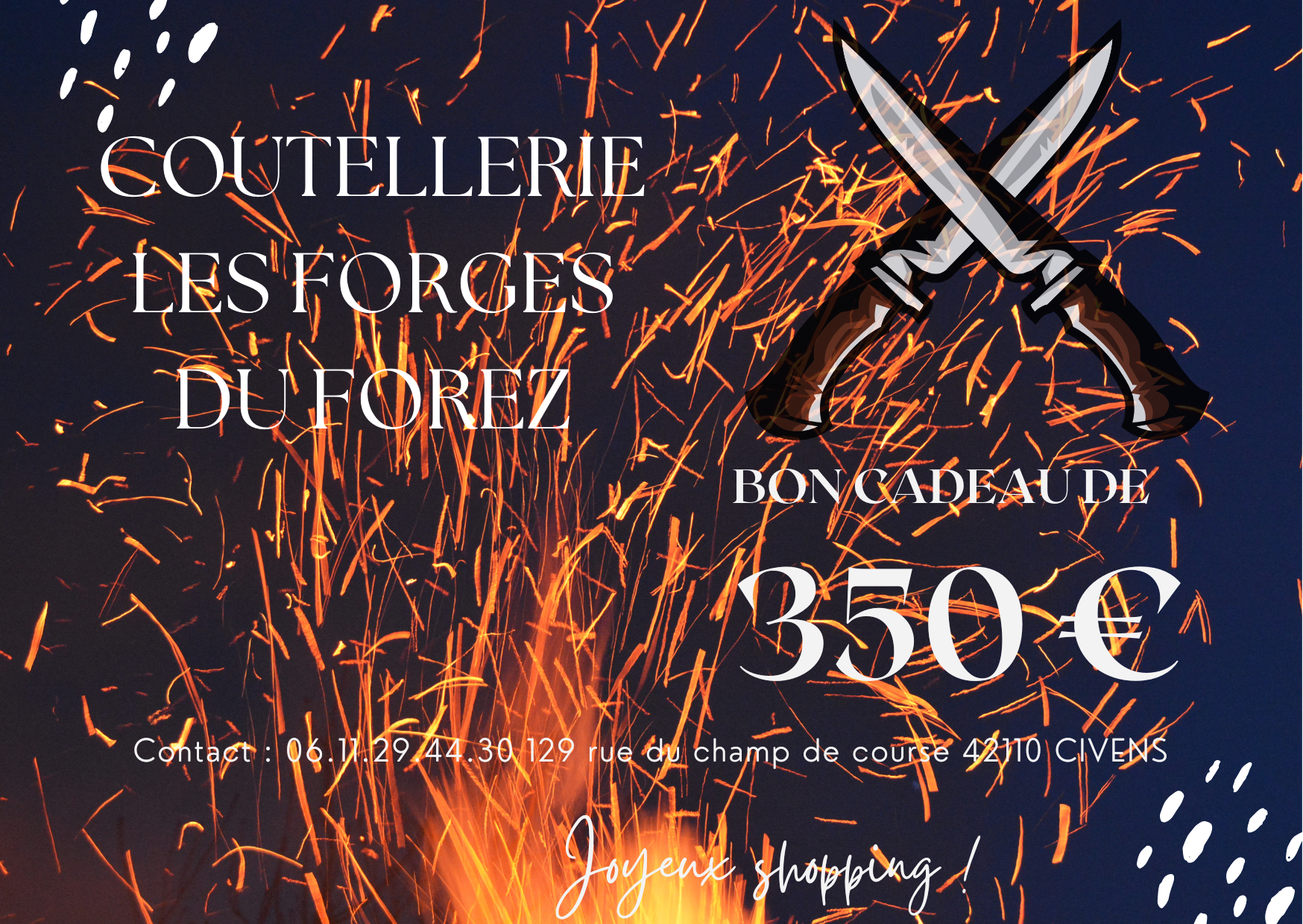 Carte cadeau les Forges du Forez