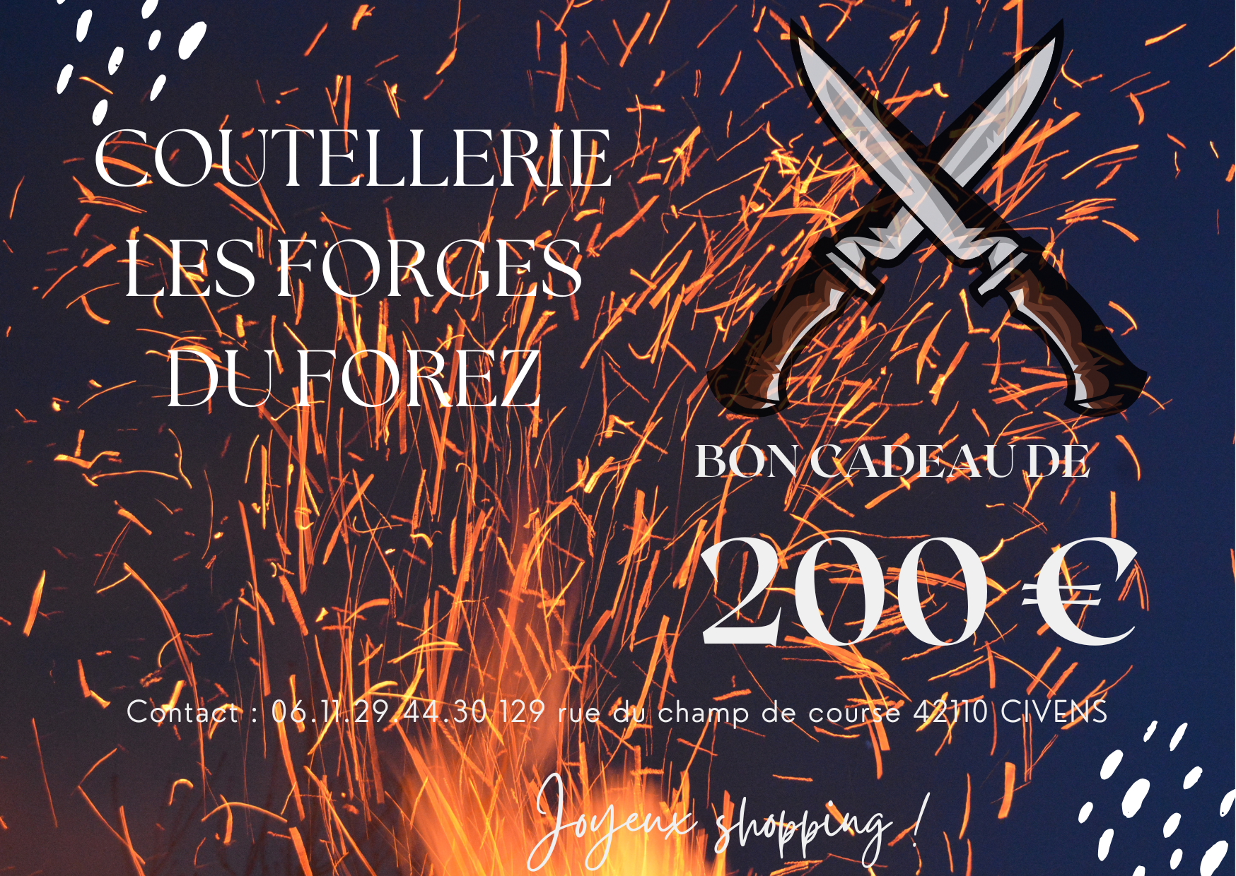Carte cadeau les Forges du Forez