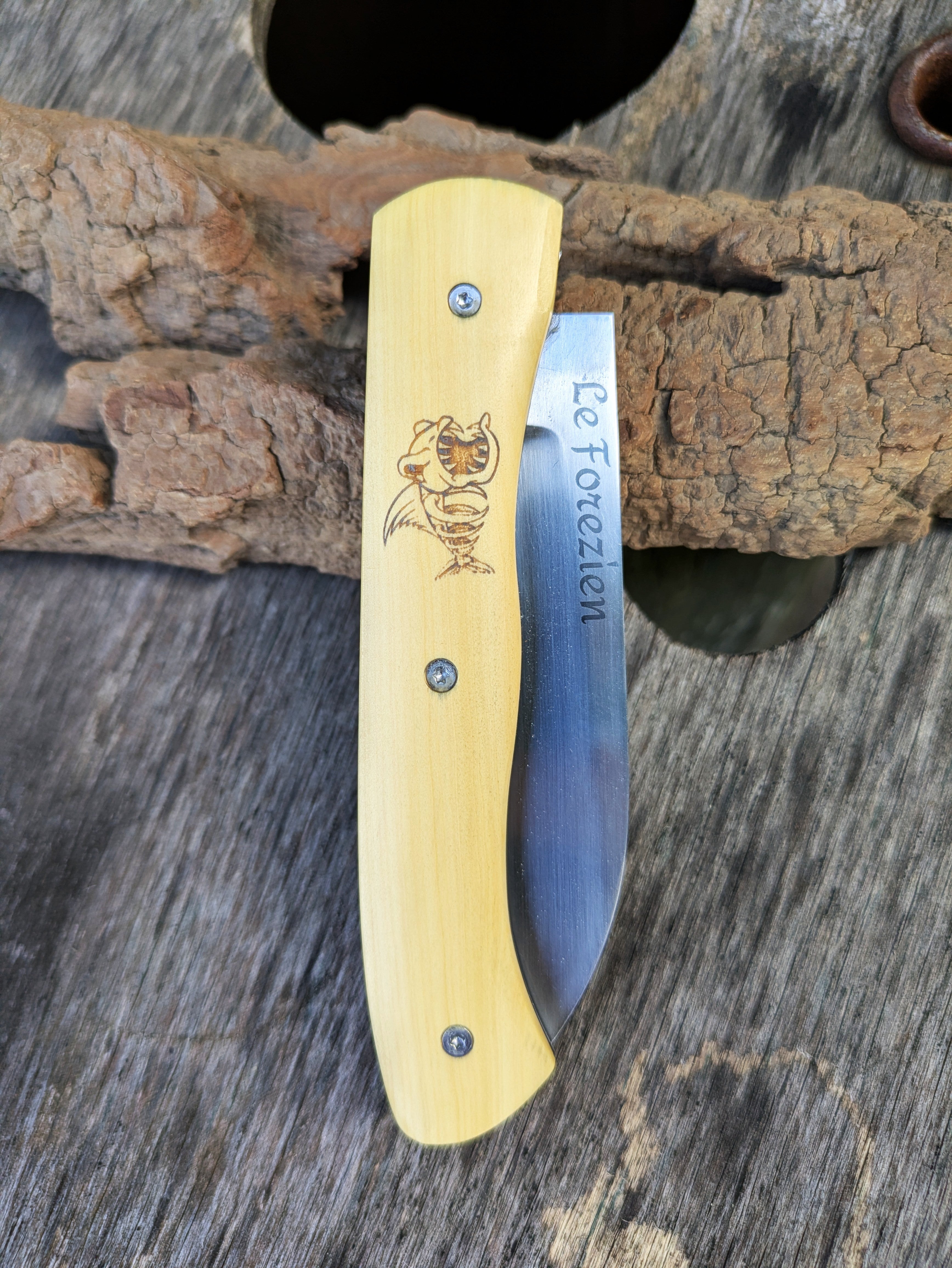 Couteau de poche pliant artisanal | Le Forézien