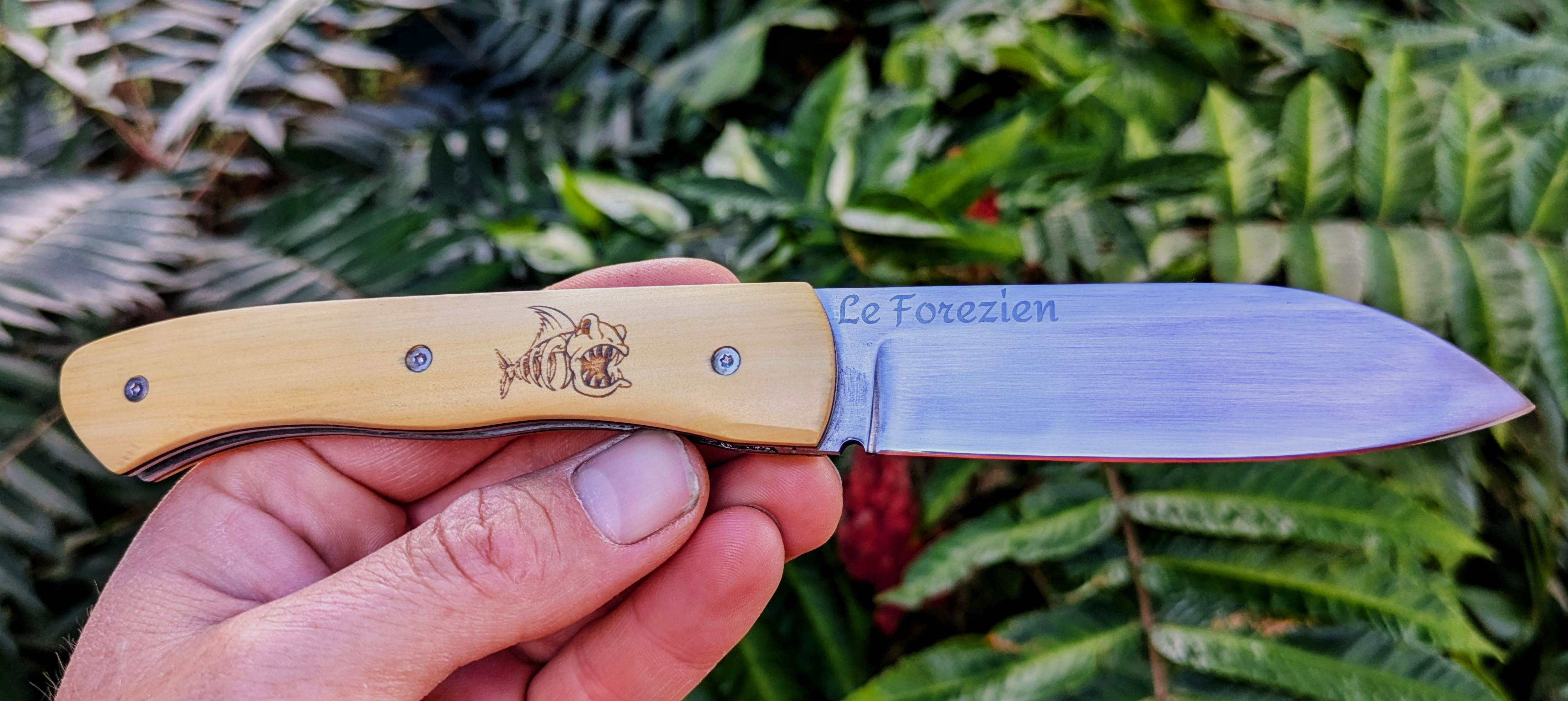 Couteau de poche pliant artisanal | Le Forézien