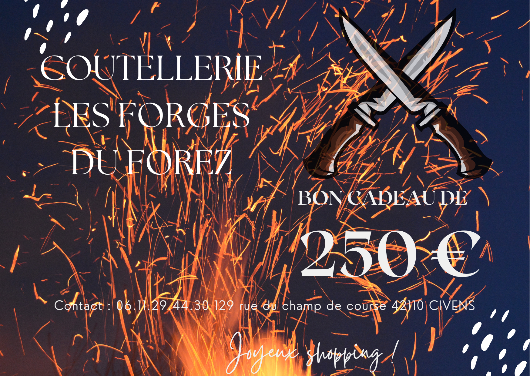 Carte cadeau les Forges du Forez