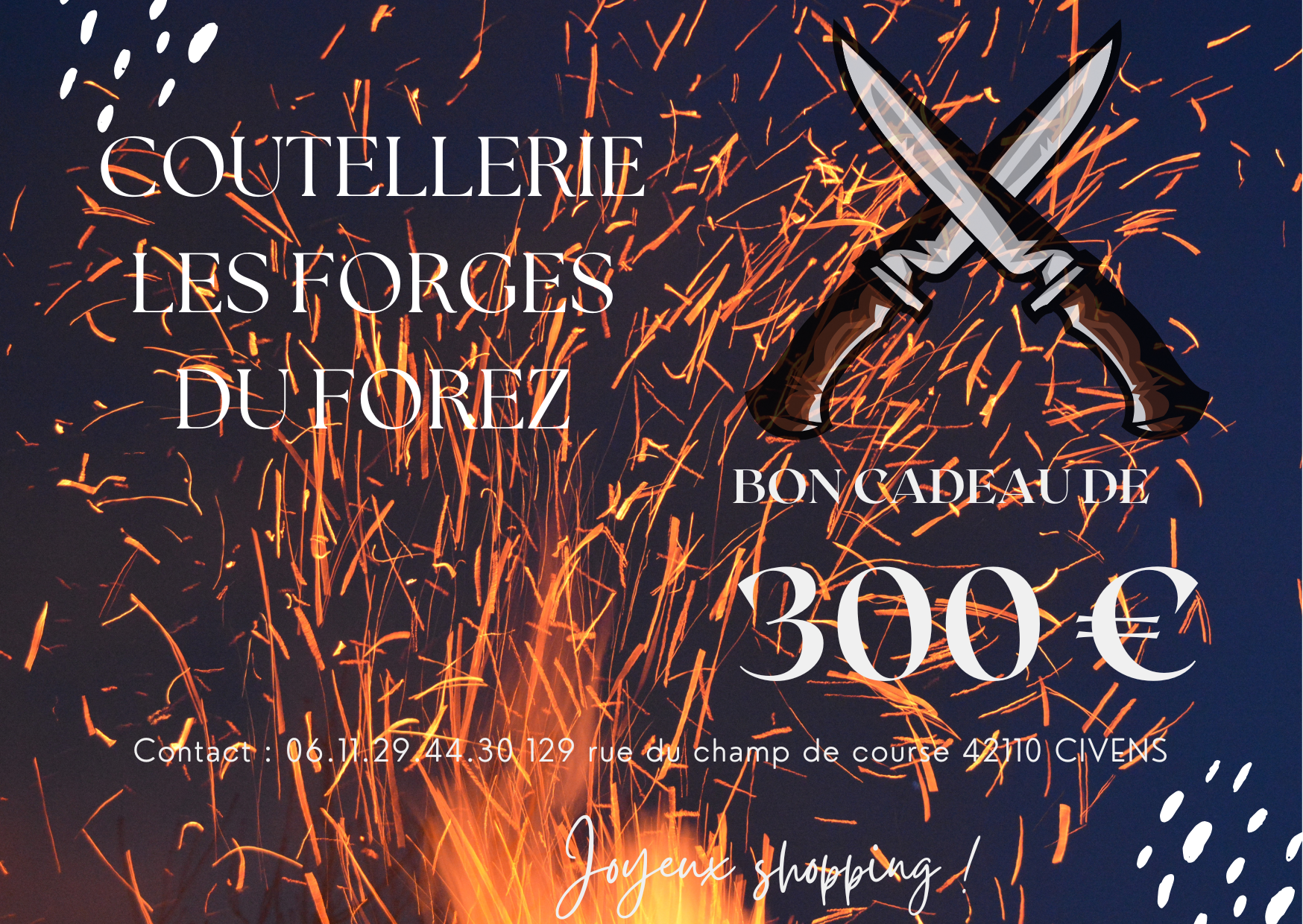 Carte cadeau les Forges du Forez